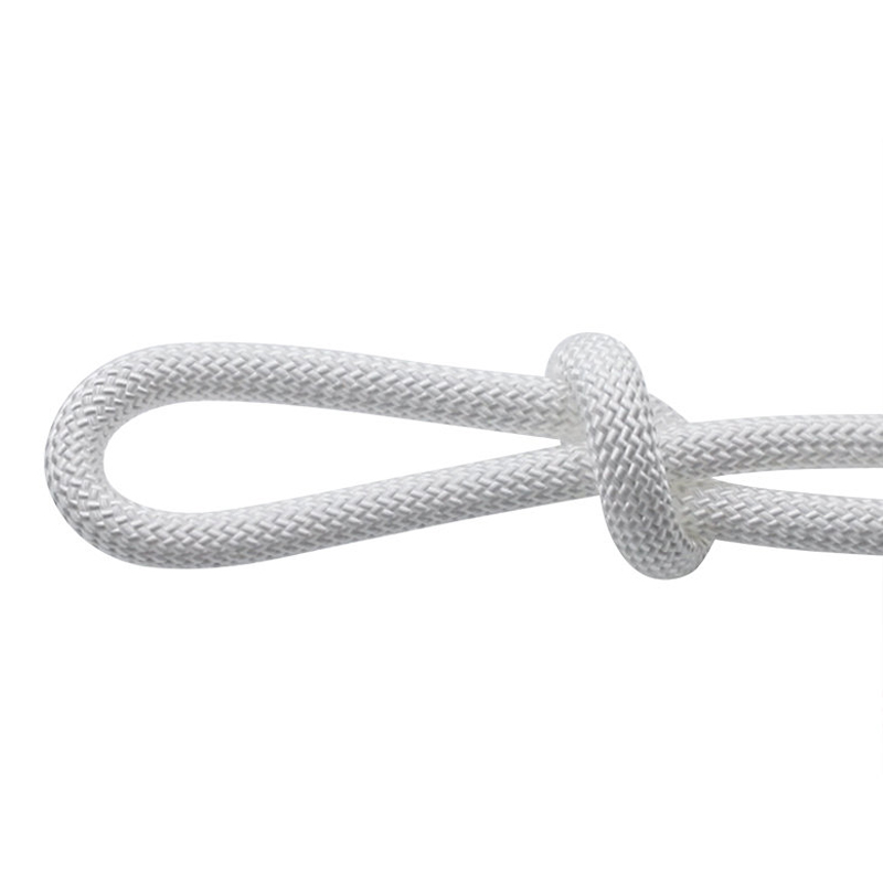 طناب بافته شده PP با مقاومت شیمیایی 8 میلی متری در رنگ سفید جامد