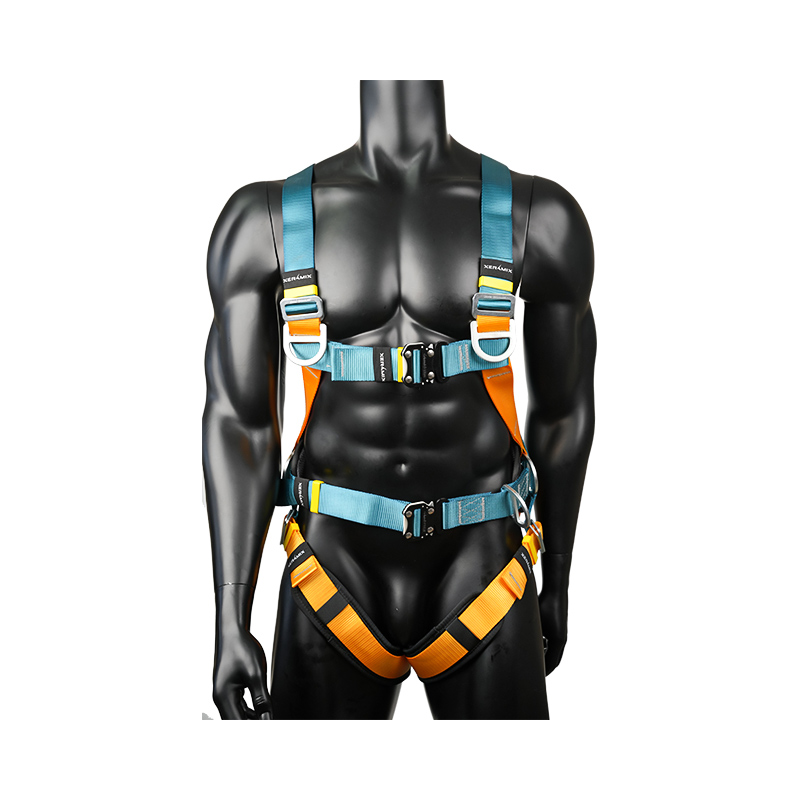 حلقه‌های KA02 6 D، 2 سگک بازگشایی سریع، پد کمر بزرگ، تسمه ایمنی سقف تمام بدنه